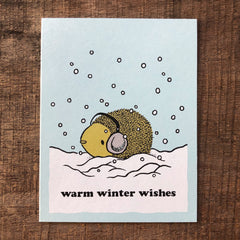 warm winter wishes holiday card (3 options)