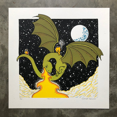 Take to the Sky screen print (12x12)