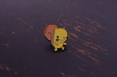 squirrel enamel pin
