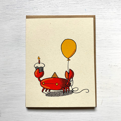 crab birthday card