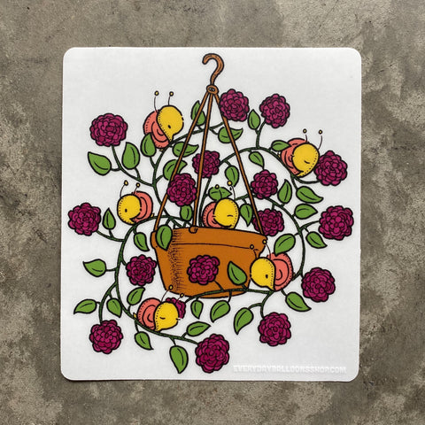 Hanging Basket Clear Sticker