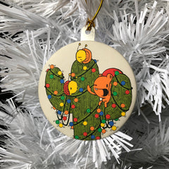 holiday cactus ornament