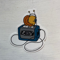 Walkman Snail Sticker