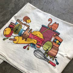 baking buddies flour sack tea towel