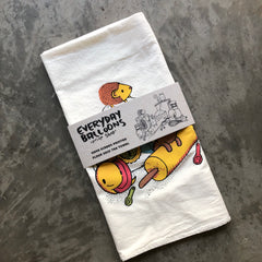 baking buddies flour sack tea towel