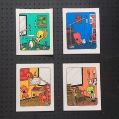 the rhythm - guitar - screen print (8x10)