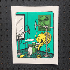drum print, music print