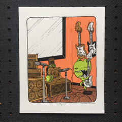the rhythm - guitar - screen print (8x10)
