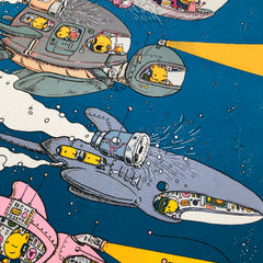 deep sea explorers screen print (18x24)