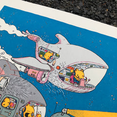 deep sea explorers screen print (18x24)