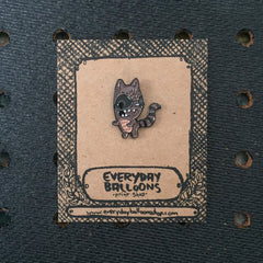raccoon enamel pin