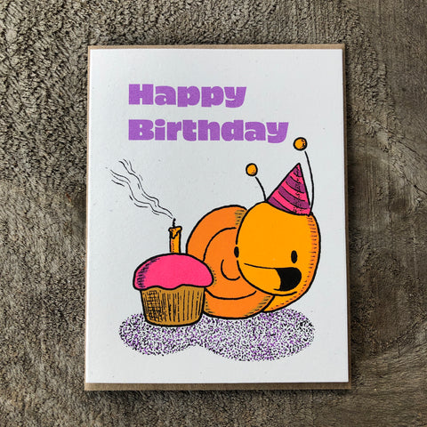 snail birthday card