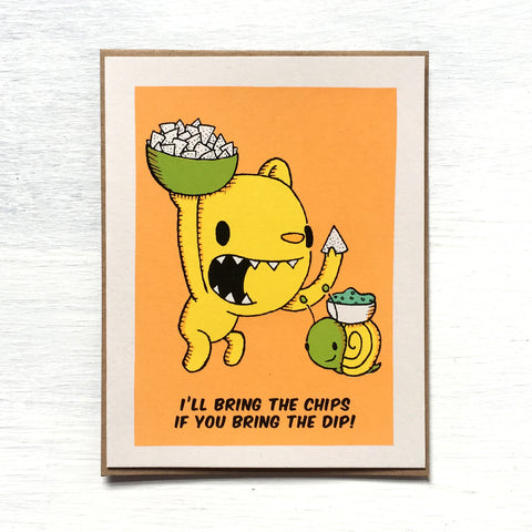 chips and dip card