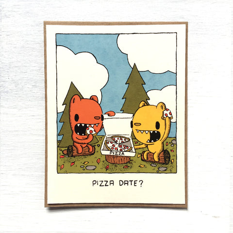 pizza date greeting card