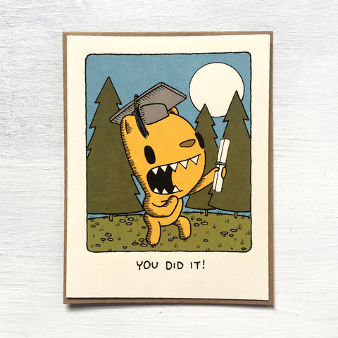 you did it! graduation card