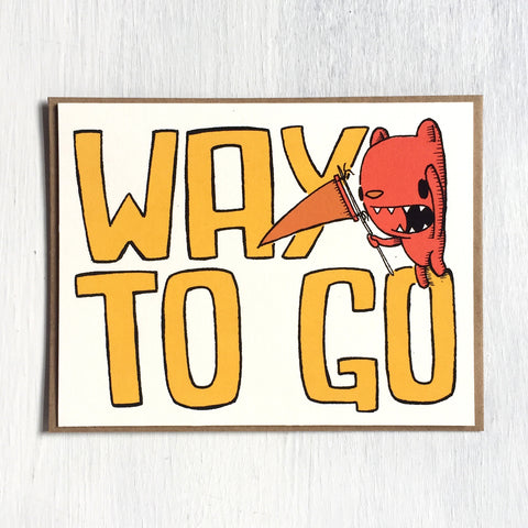 way to go - bear - greeting card