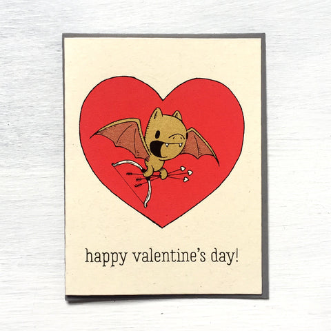 bat valentine card