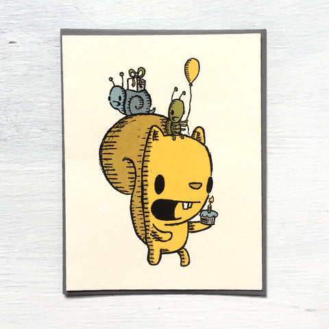 squirrel birthday card