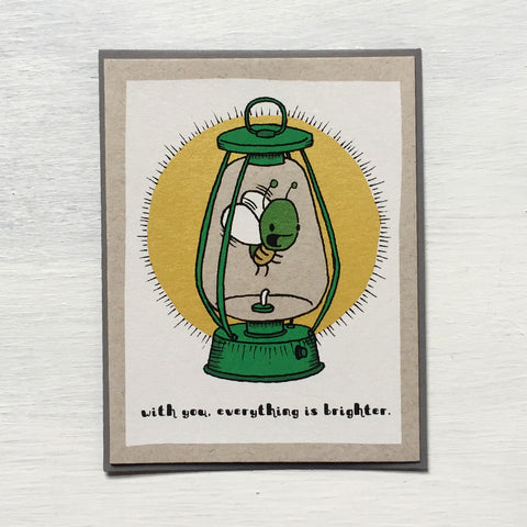 with you, everything is brighter card
