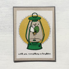 with you, everything is brighter card