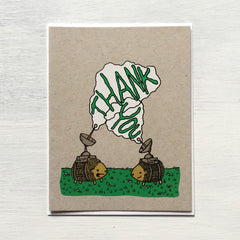 thank you hedgehog greeting card