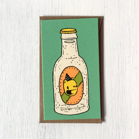 birthday bottle mini card