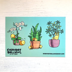 potted plants sticker sheet