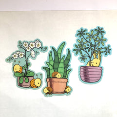 potted plants sticker sheet