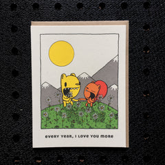 every year, I love you more anniversary card