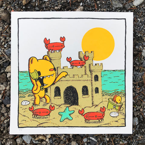 beachfront property screen print (12x12)