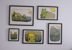 beachside bears - testing the waters (11x17)