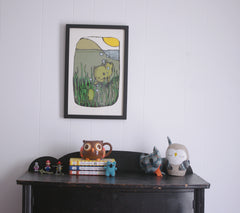 beachside bears - a new friend (11x17)