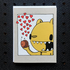 bear and snail greeting card, cute love card