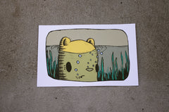 beachside bears - testing the waters (11x17)