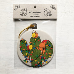 holiday cactus ornament