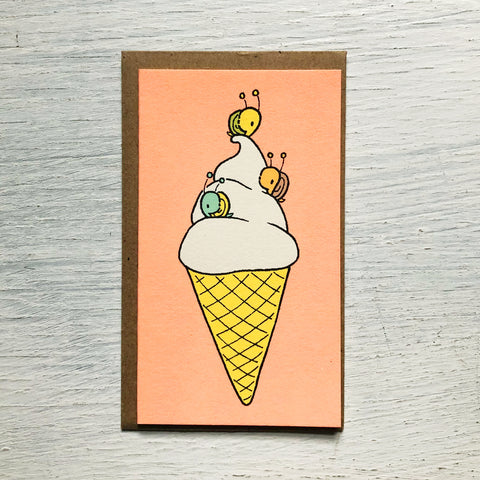 ice cream snails  mini card