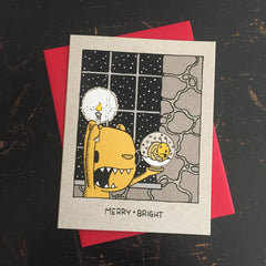merry + bright holiday card