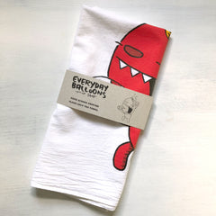 pizza pals flour sack tea towel