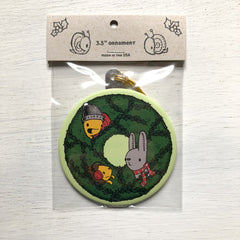 holiday wreath ornament